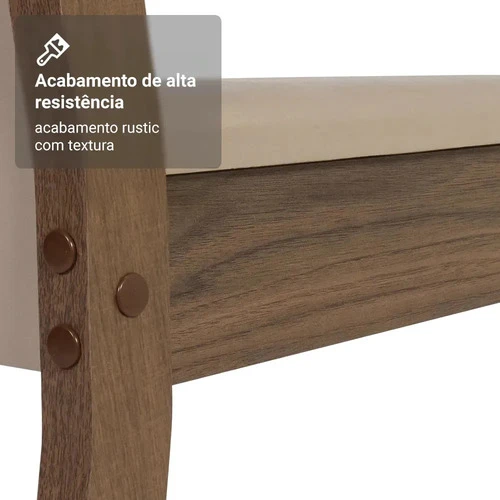 Foto detalhada do Conjunto de Jantar Madesa Talita Rustic Crema Pérola - Avaliação e Review do Faro Guia (imagem 6)