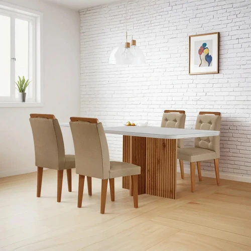 Foto detalhada do Sala de Jantar Olímpia Mdf com Tampo Curvo - Avaliação e Review do Faro Guia (imagem 3)