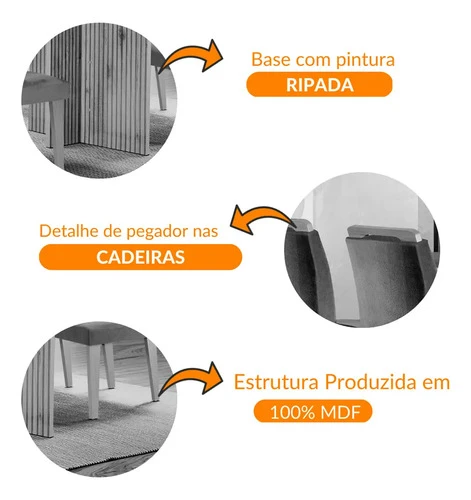 Foto detalhada do Sala de Jantar Olímpia Mdf com Tampo Curvo - Avaliação e Review do Faro Guia (imagem 6)