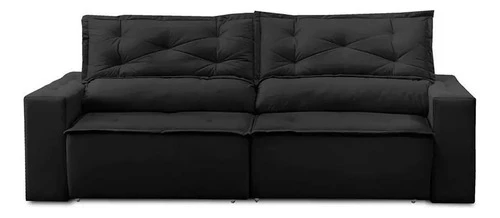 Foto detalhada do Sofá Retrátil e Reclinável Livia Suede Preto - Avaliação e Review do Faro Guia (imagem 4)