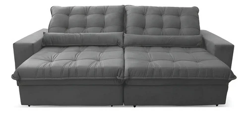Foto detalhada do Sofá Retrátil Reclinável Zurique Suede Velut - Avaliação e Review do Faro Guia (imagem 3)