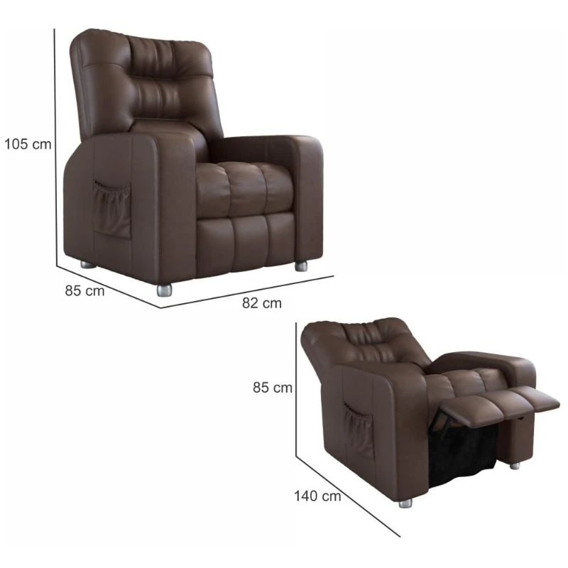 Foto detalhada do Poltrona Reclinável Azera Matrix Corino - Avaliação e Review do Faro Guia (imagem 3)