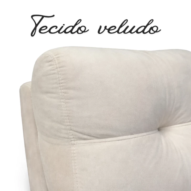 Foto detalhada do Poltrona Reclinável Liz Veludo Macio - Avaliação e Review do Faro Guia (imagem 5)