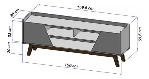 Foto detalhada do Rack Aparador Turim Móveis Bechara 65" - Avaliação e Review do Faro Guia (imagem 5)