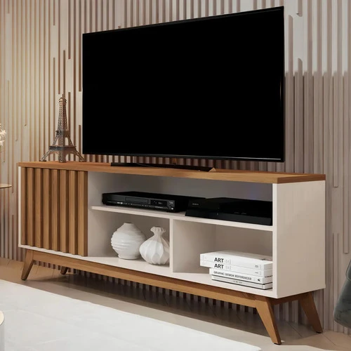 Foto detalhada do Rack Retrô Giga Móveis Malbec Wood 55" - Avaliação e Review do Faro Guia (imagem 2)