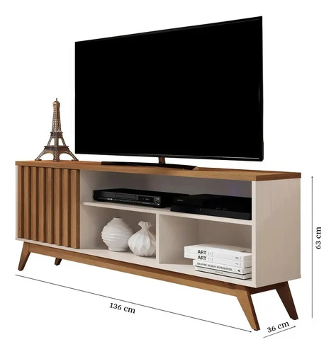 Foto detalhada do Rack Retrô Giga Móveis Malbec Wood 55" - Avaliação e Review do Faro Guia (imagem 6)