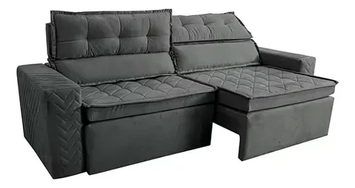 Foto detalhada do Sofá Cama Retrátil Belém Velusoft - Avaliação e Review do Faro Guia (imagem 3)