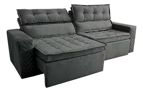 Foto detalhada do Sofá Cama Retrátil Belém Velusoft - Avaliação e Review do Faro Guia (imagem 4)