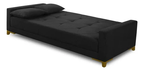 Foto detalhada do Sofá Cama Aurora Suede Preto 2,00m - Avaliação e Review do Faro Guia (imagem 5)