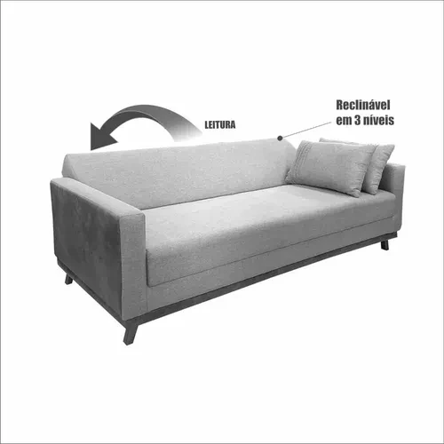 Foto detalhada do Sofá Cama 3 Lugares Yara Linho - Avaliação e Review do Faro Guia (imagem 4)