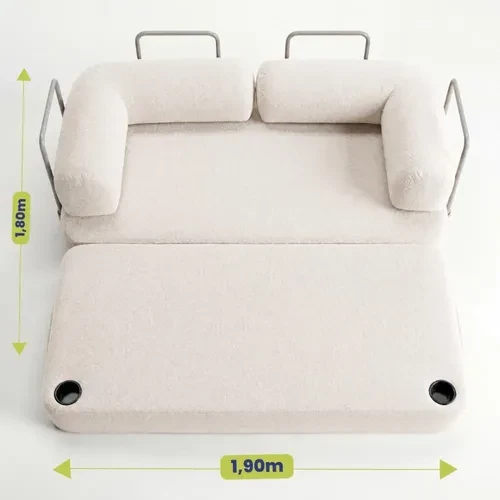 Foto detalhada do Sofá Cama Orbe Boucle Xpand Tech - Avaliação e Review do Faro Guia (imagem 5)