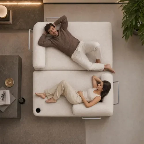 Foto detalhada do Sofá Cama Orbe Boucle Xpand Tech - Avaliação e Review do Faro Guia (imagem 6)